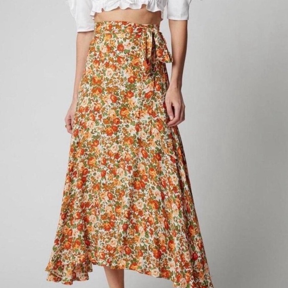 Faithfull the Brand Delia Floral Puff Sleeve Top and Skirt Set